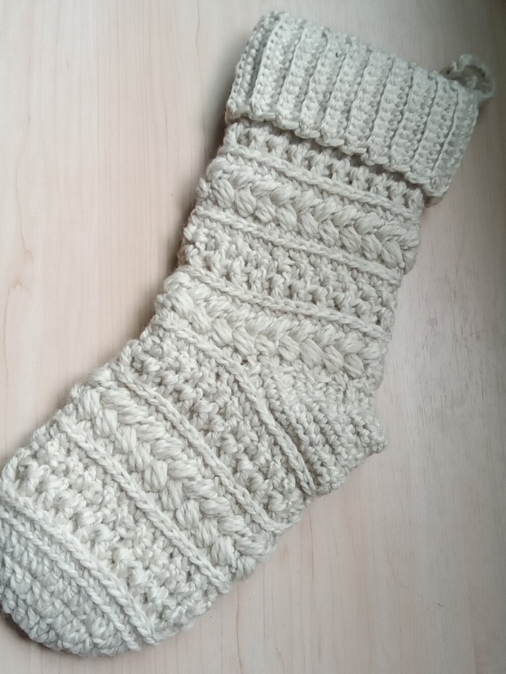Handmade Wool Crochet Christmas Stocking